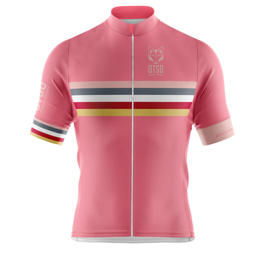 Maillot de ciclisme màniga curta home - Stripes Coral Pink (Outlet)