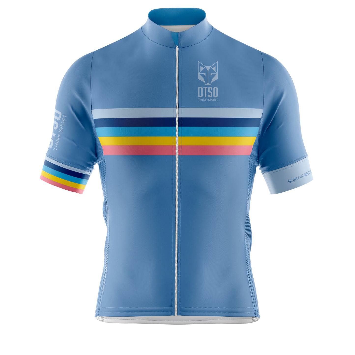 Maillot de ciclismo manga corta hombre - Stripes Steel Blue (Outlet)