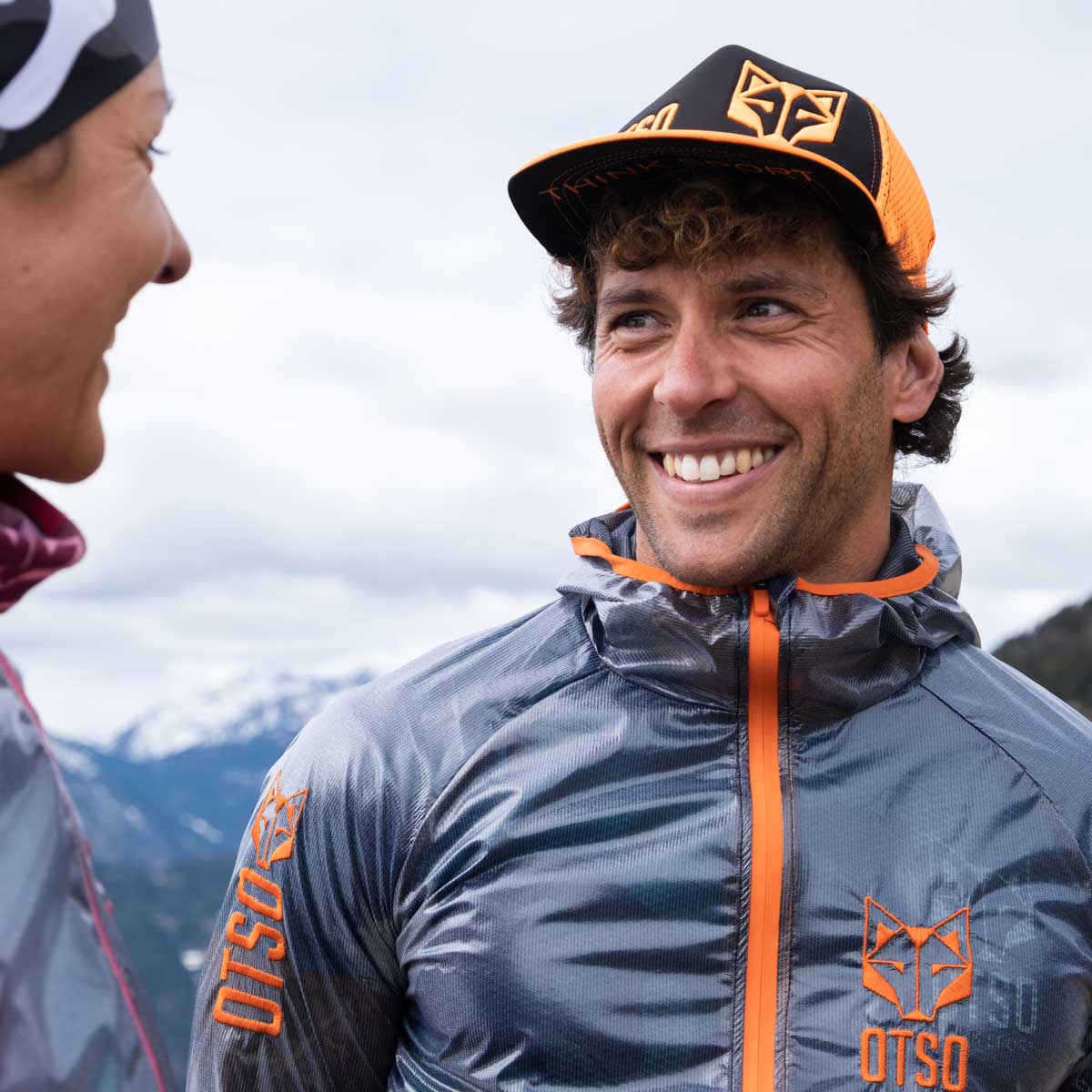 Waterproof jacket - Black & Fluo Orange