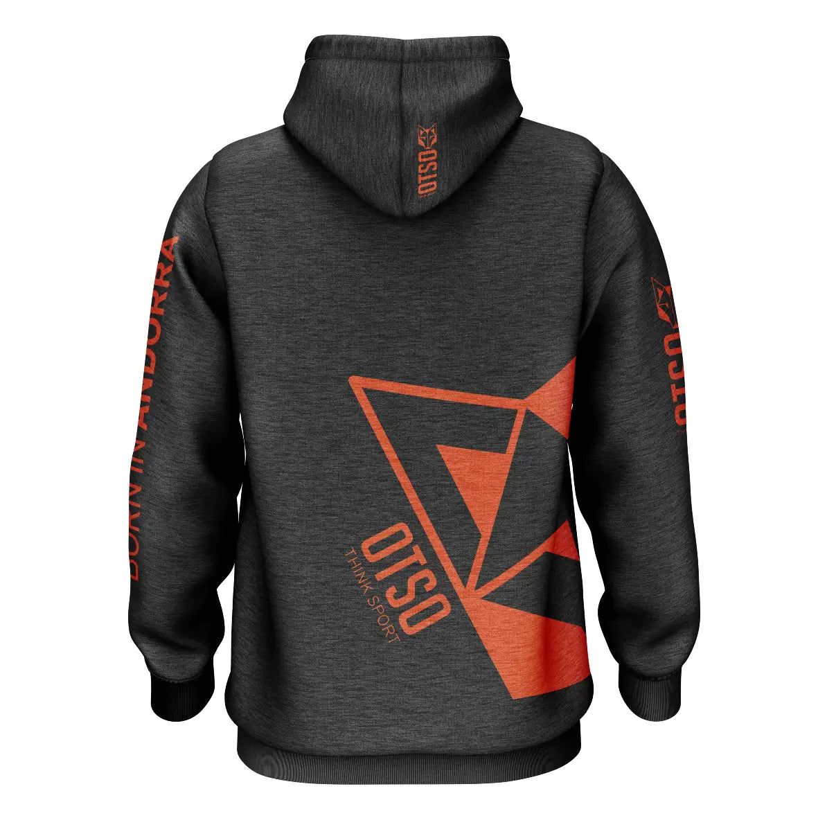 Hoodie - Black & Fluo Orange Otso