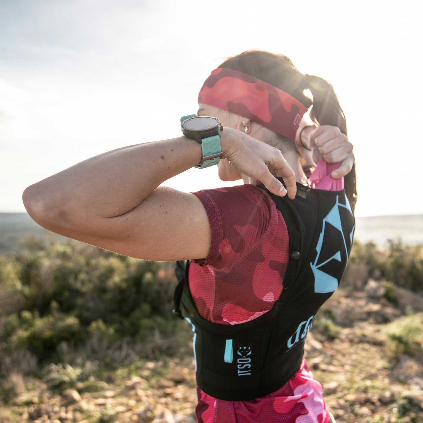 Motxilla trail running - Black & Turquoise