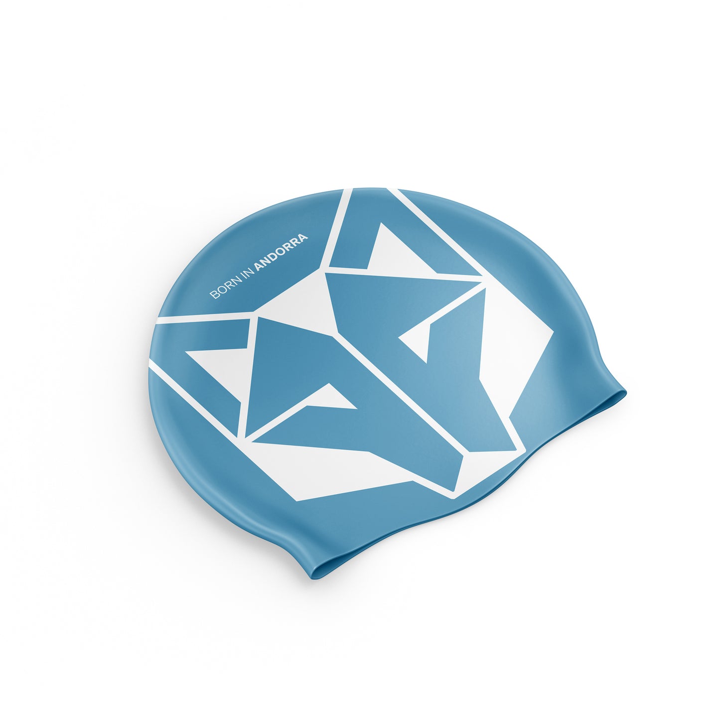 Gorro de natação - Azul Claro e Branco