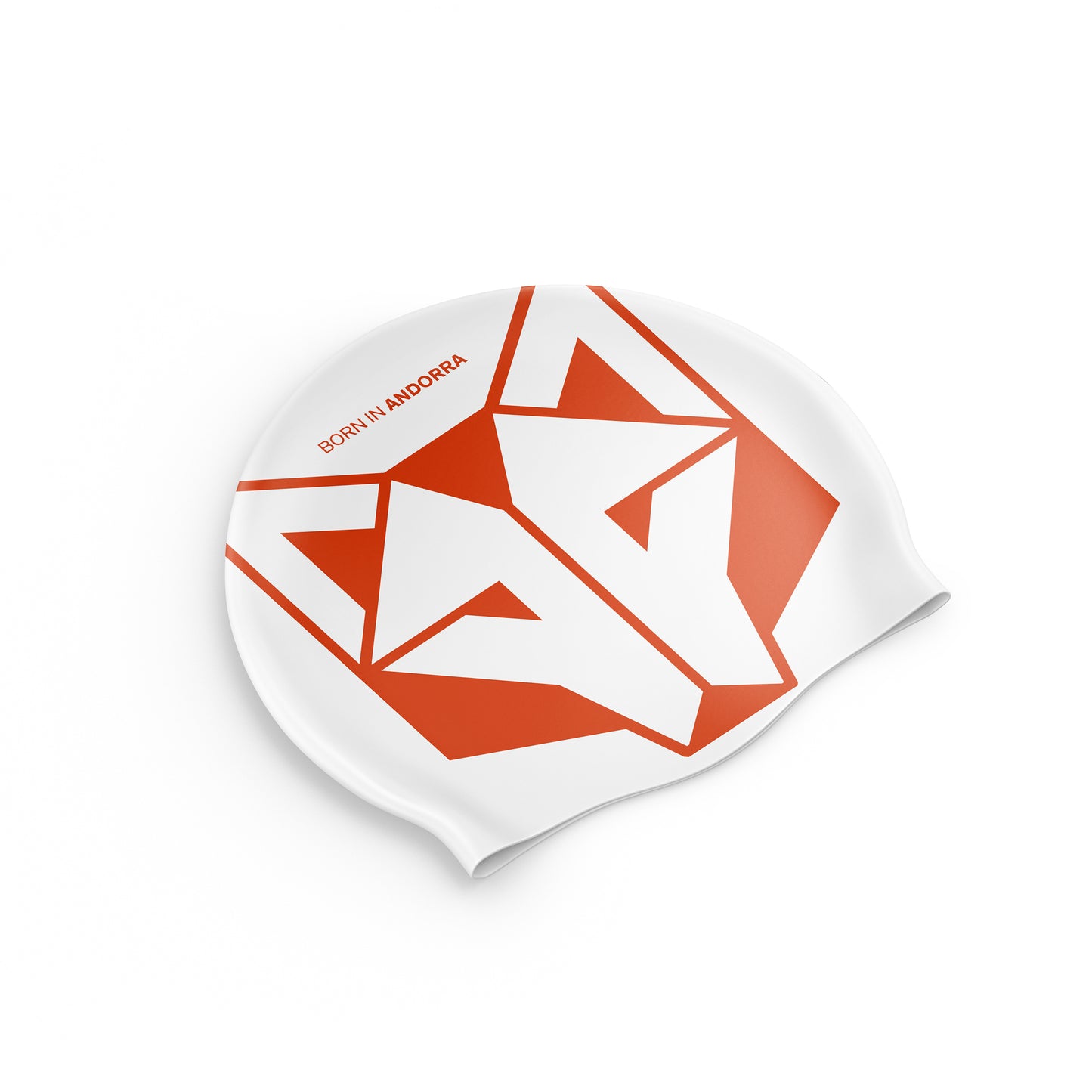 Gorro de natació - White & Fluo Orange