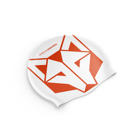 Gorro de natació - White & Fluo Orange