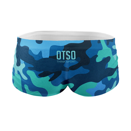 Men's Trunk Swimsuit - Camo Blue