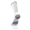 High Cut Cycling Socks - Pure White & Silver Grey