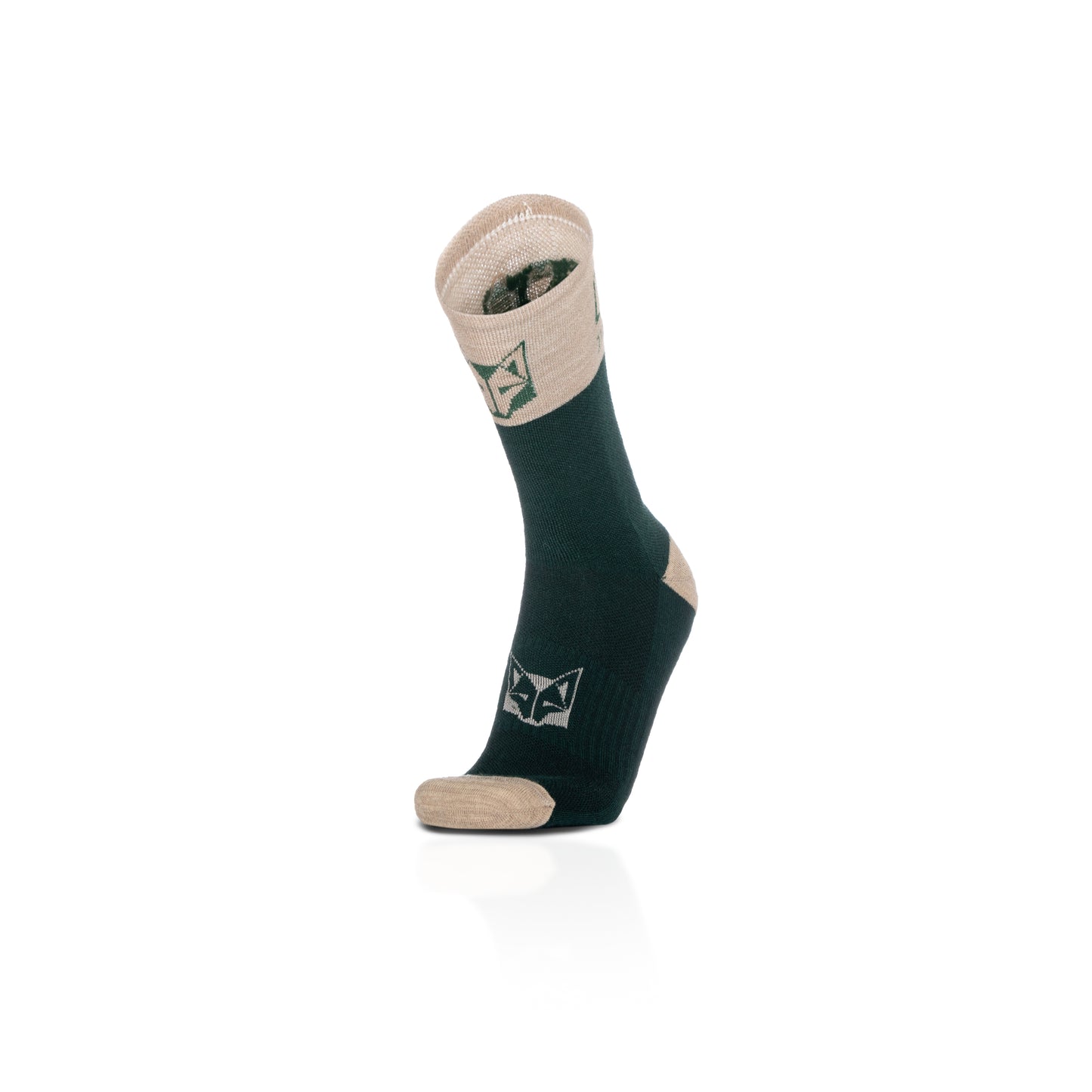 High Cut Merino Wool Socks - Green Leaf