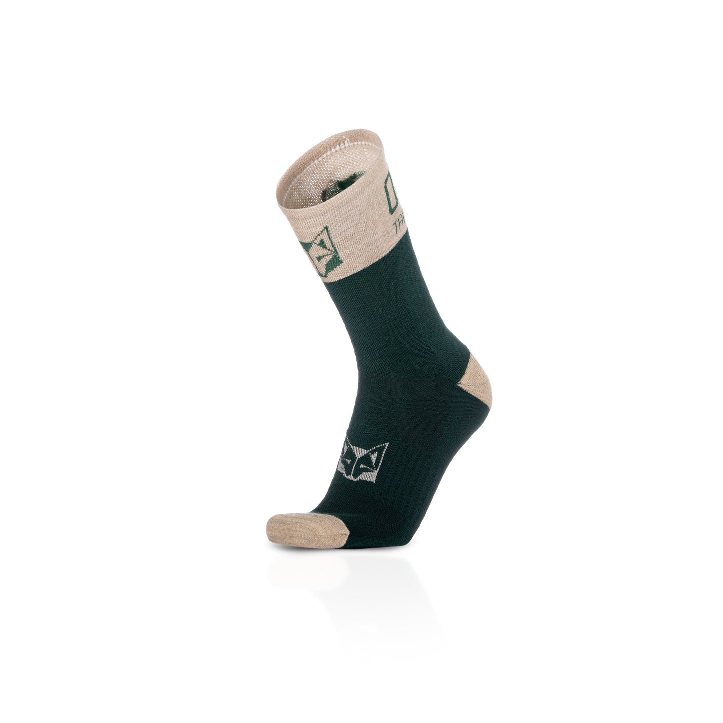 High Cut Merino Wool Socks - Green Leaf