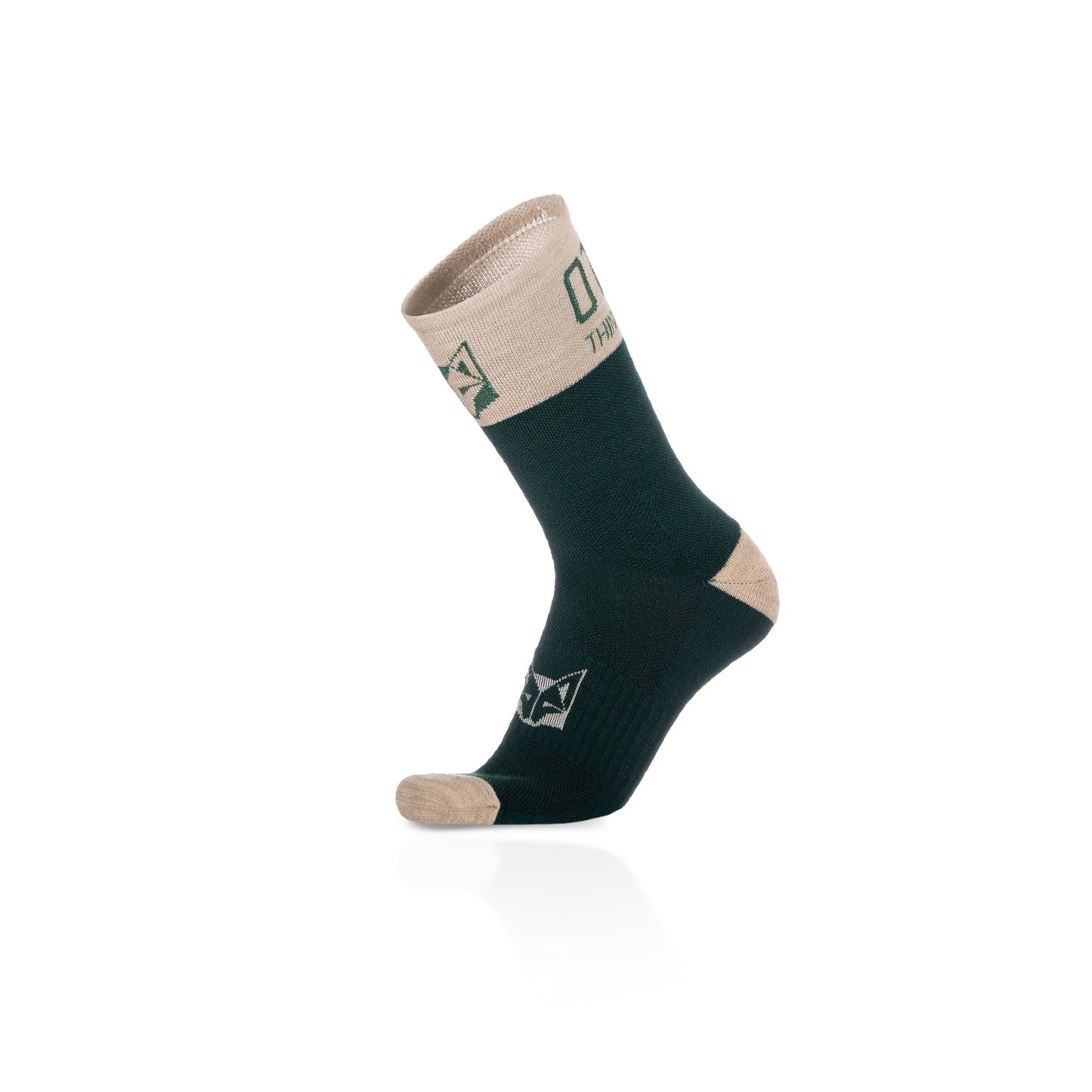 High Cut Merino Wool Socks - Green Leaf