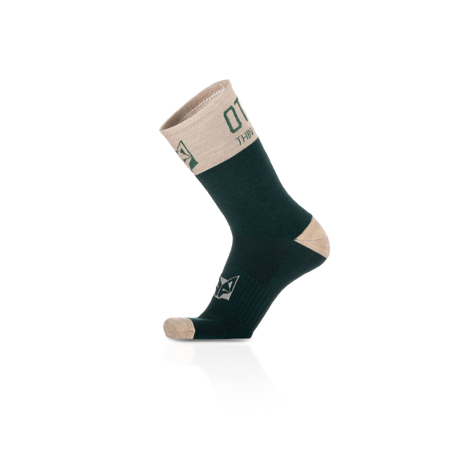 High Cut Merino Wool Socks - Green Leaf
