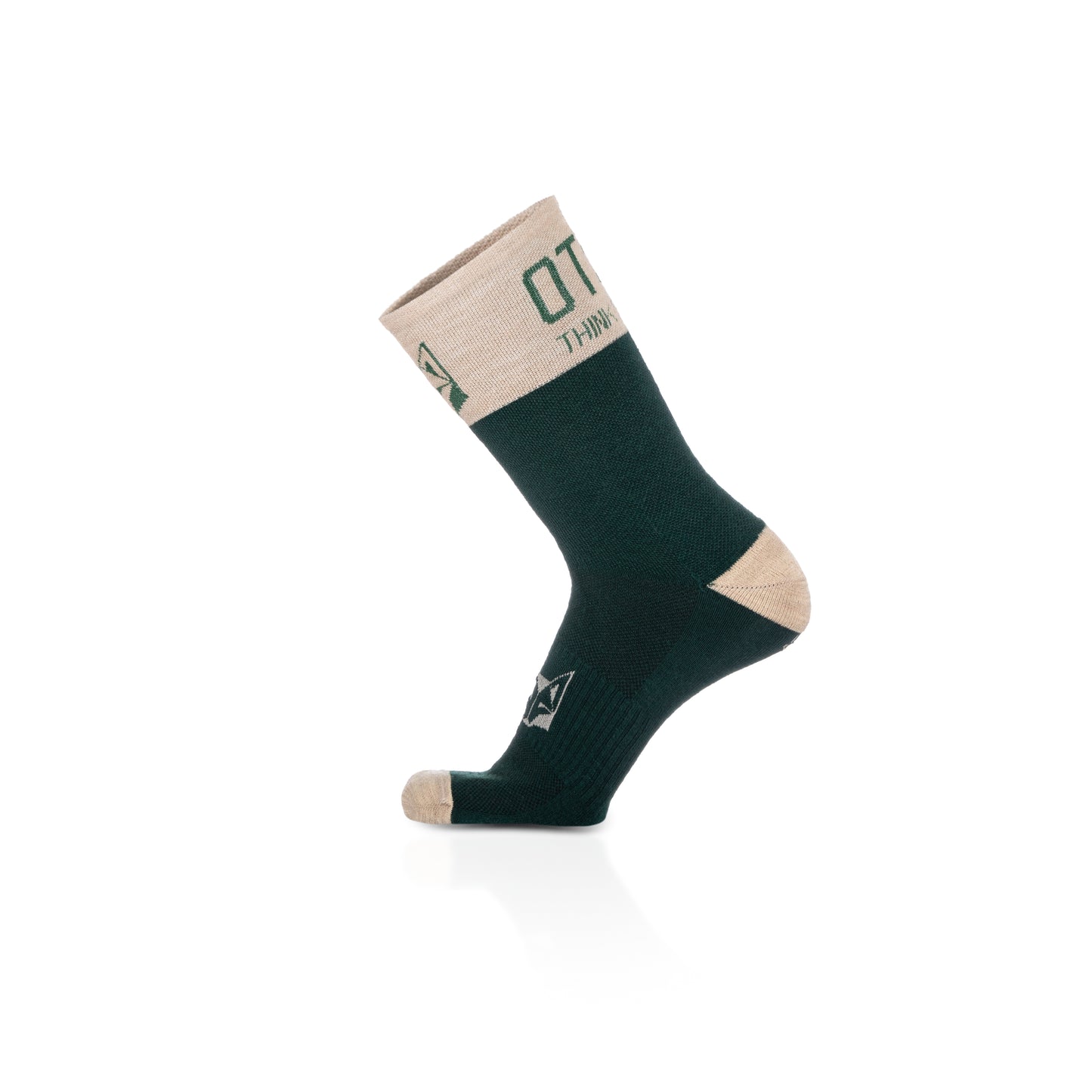 High Cut Merino Wool Socks - Green Leaf