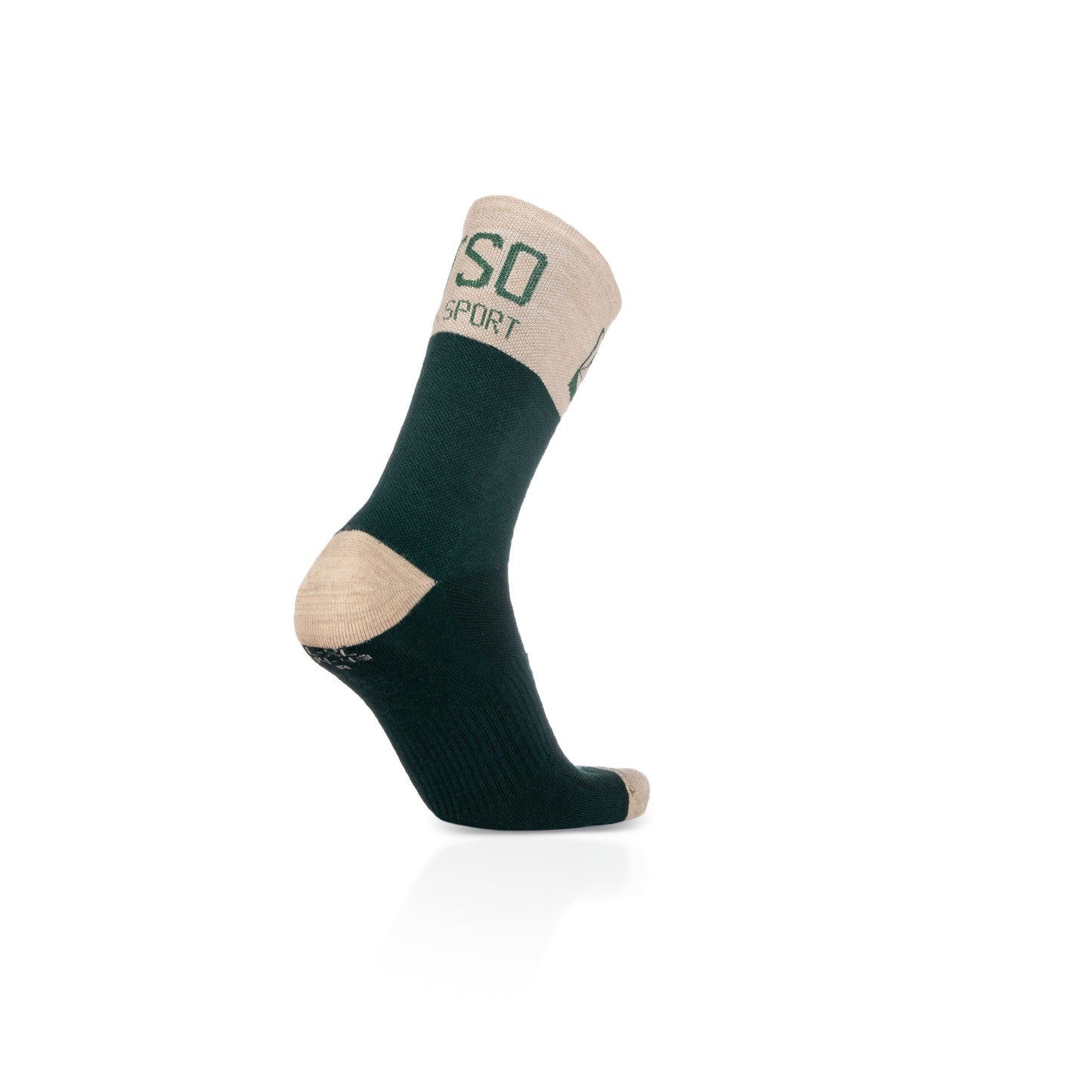 High Cut Merino Wool Socks - Green Leaf