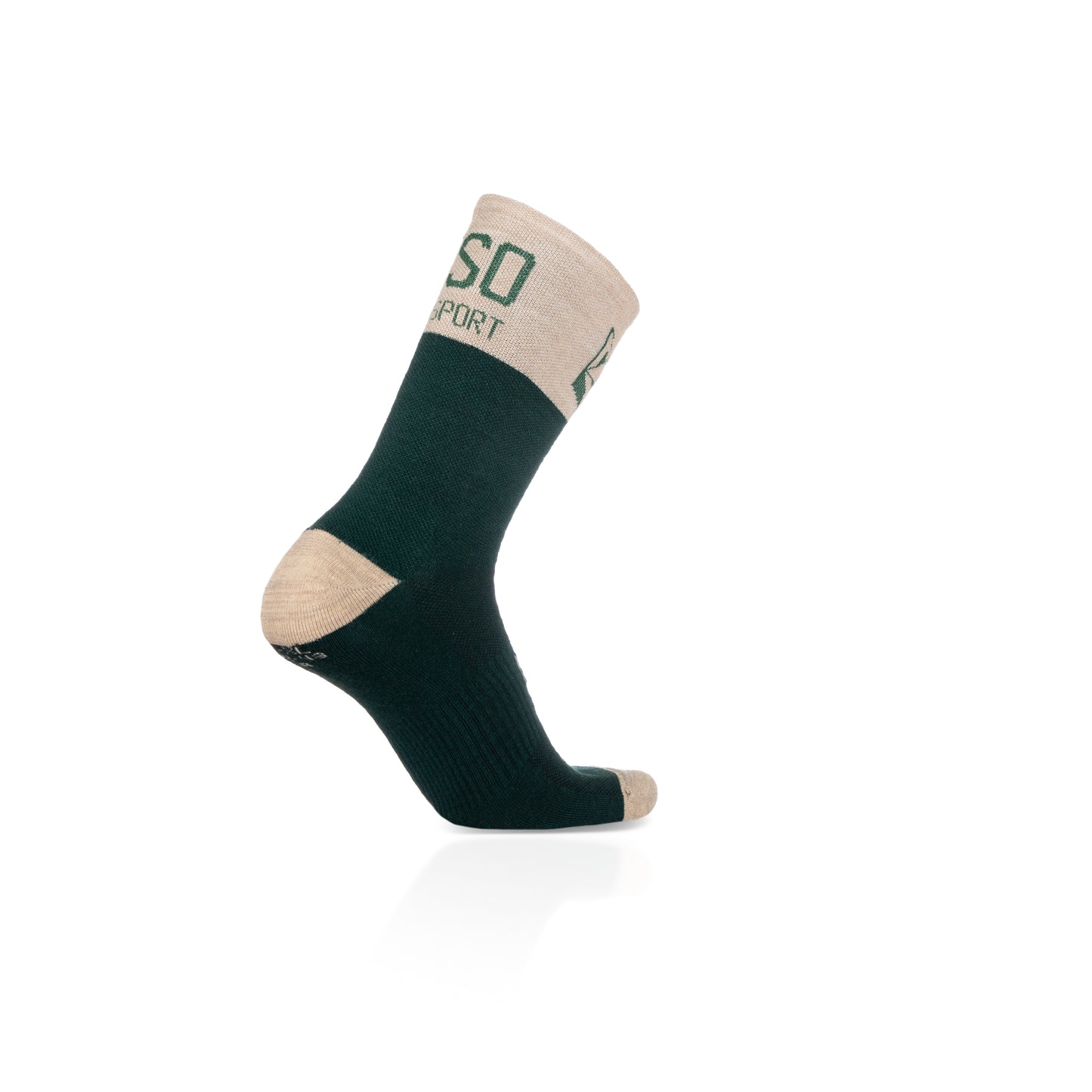 High Cut Merino Wool Socks - Green Leaf