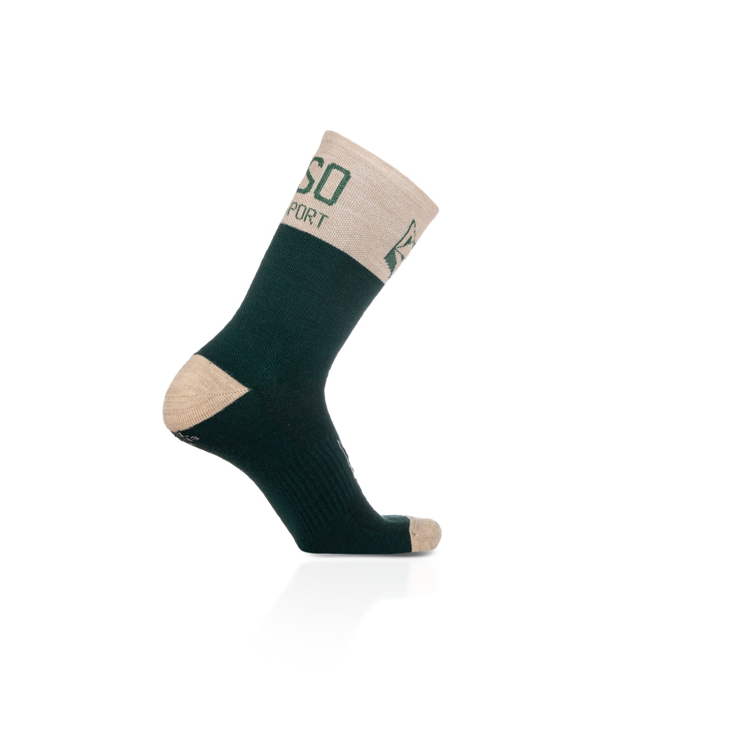 High Cut Merino Wool Socks - Green Leaf