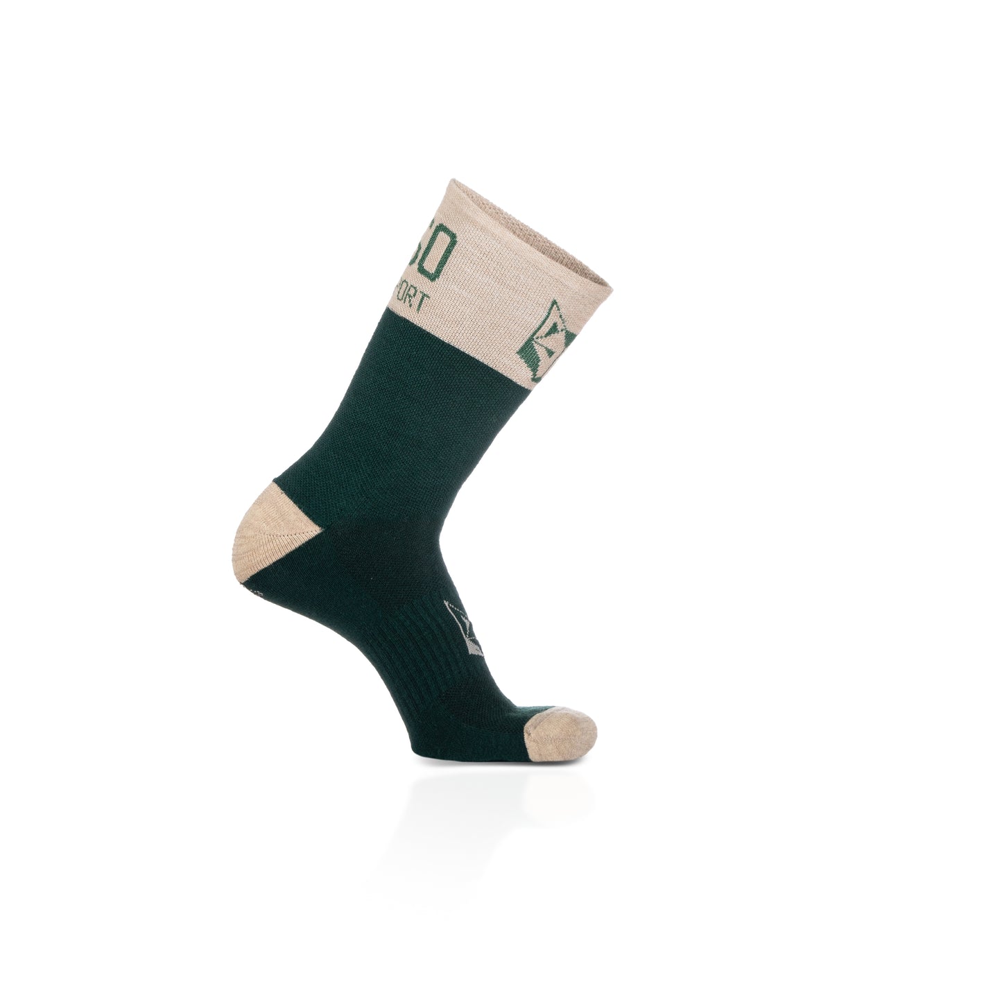 High Cut Merino Wool Socks - Green Leaf