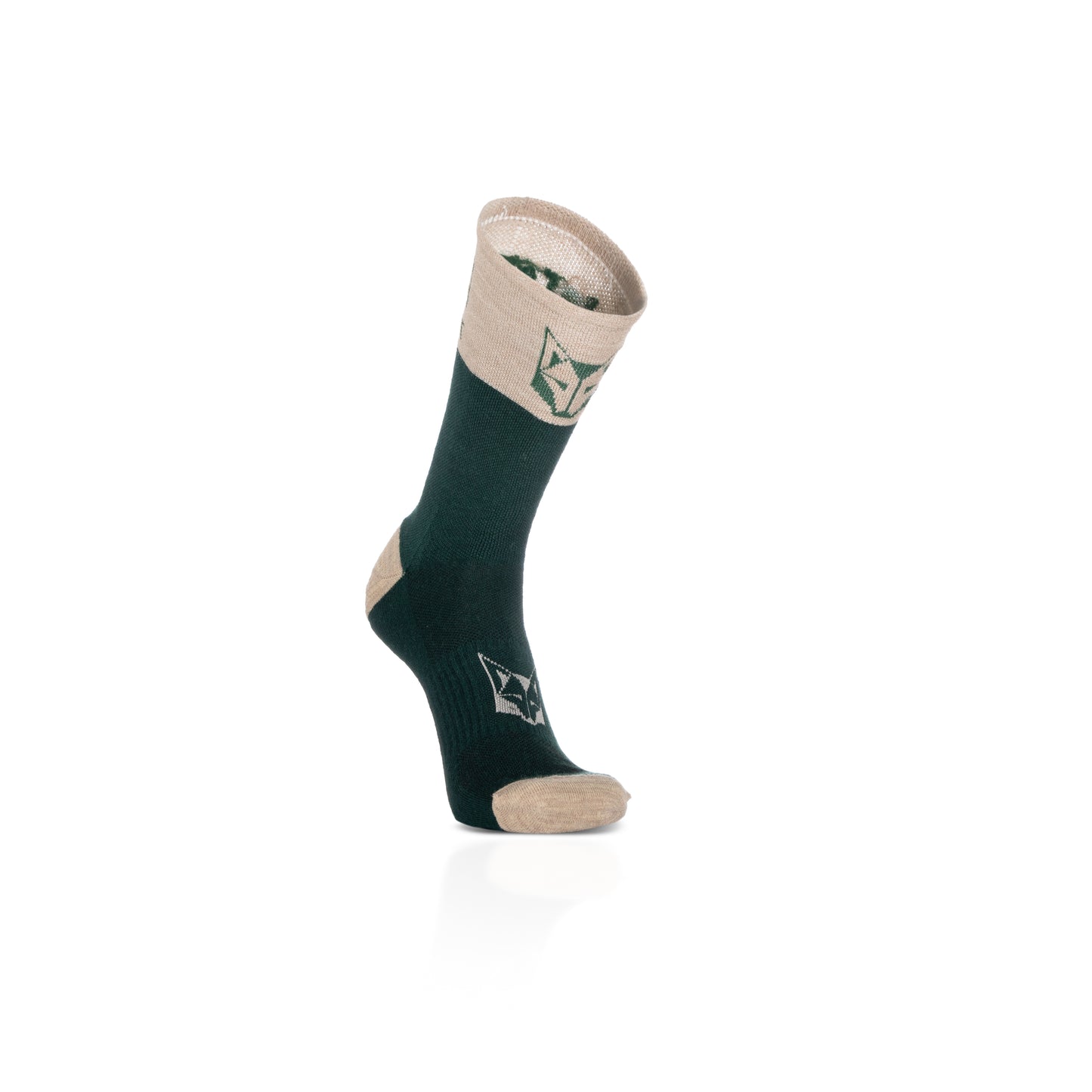 High Cut Merino Wool Socks - Green Leaf