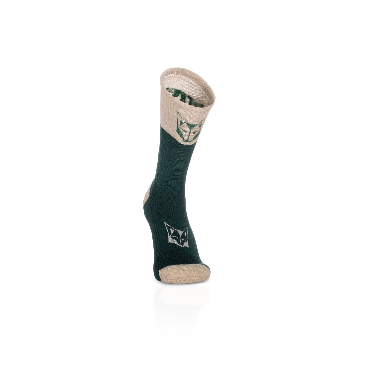 High Cut Merino Wool Socks - Green Leaf