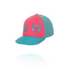 Snapback Cap - Fluo Pink & Light Blue