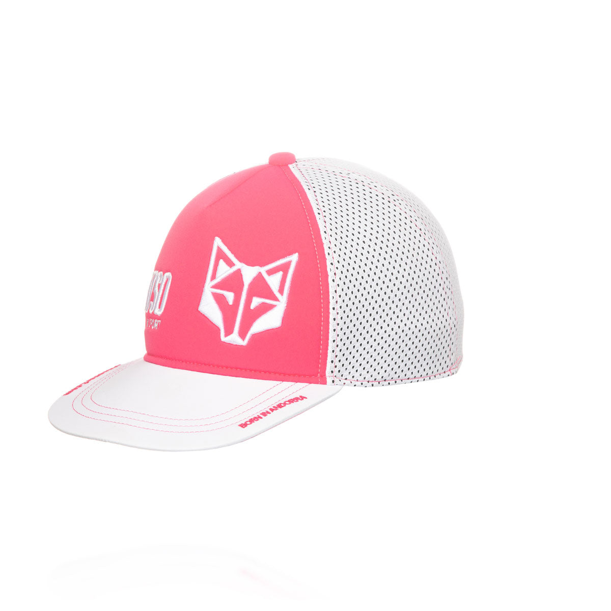 Boné snapback - Rosa Fluorescente & Branco