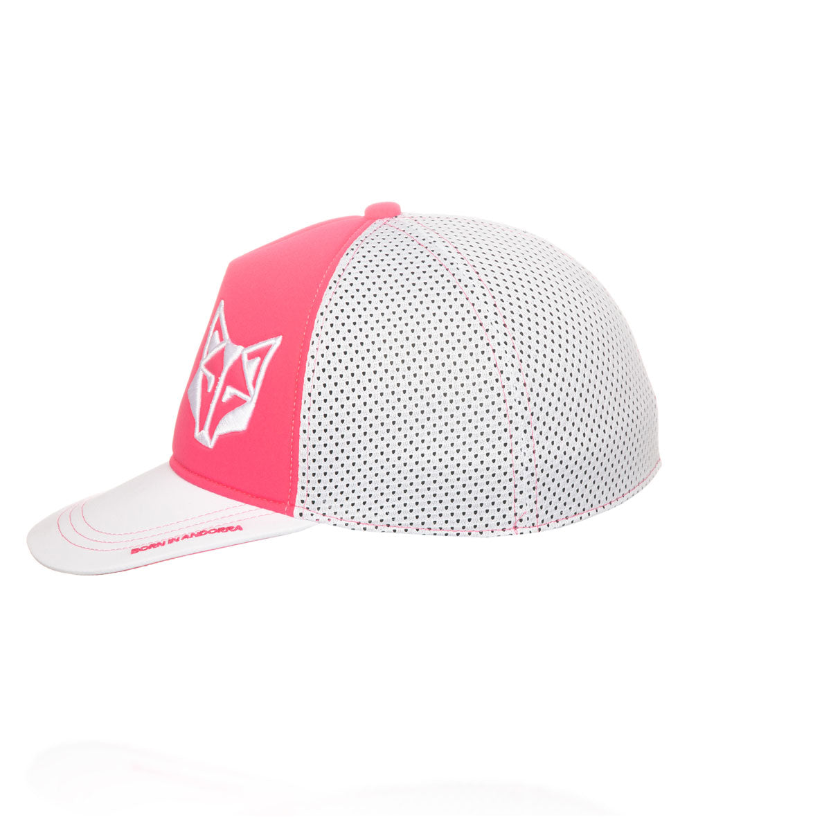 Boné snapback - Rosa Fluorescente & Branco