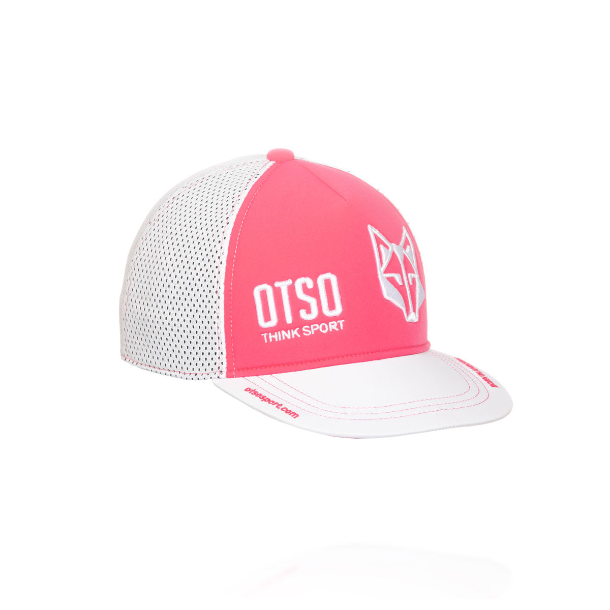 Boné snapback - Rosa Fluorescente & Branco
