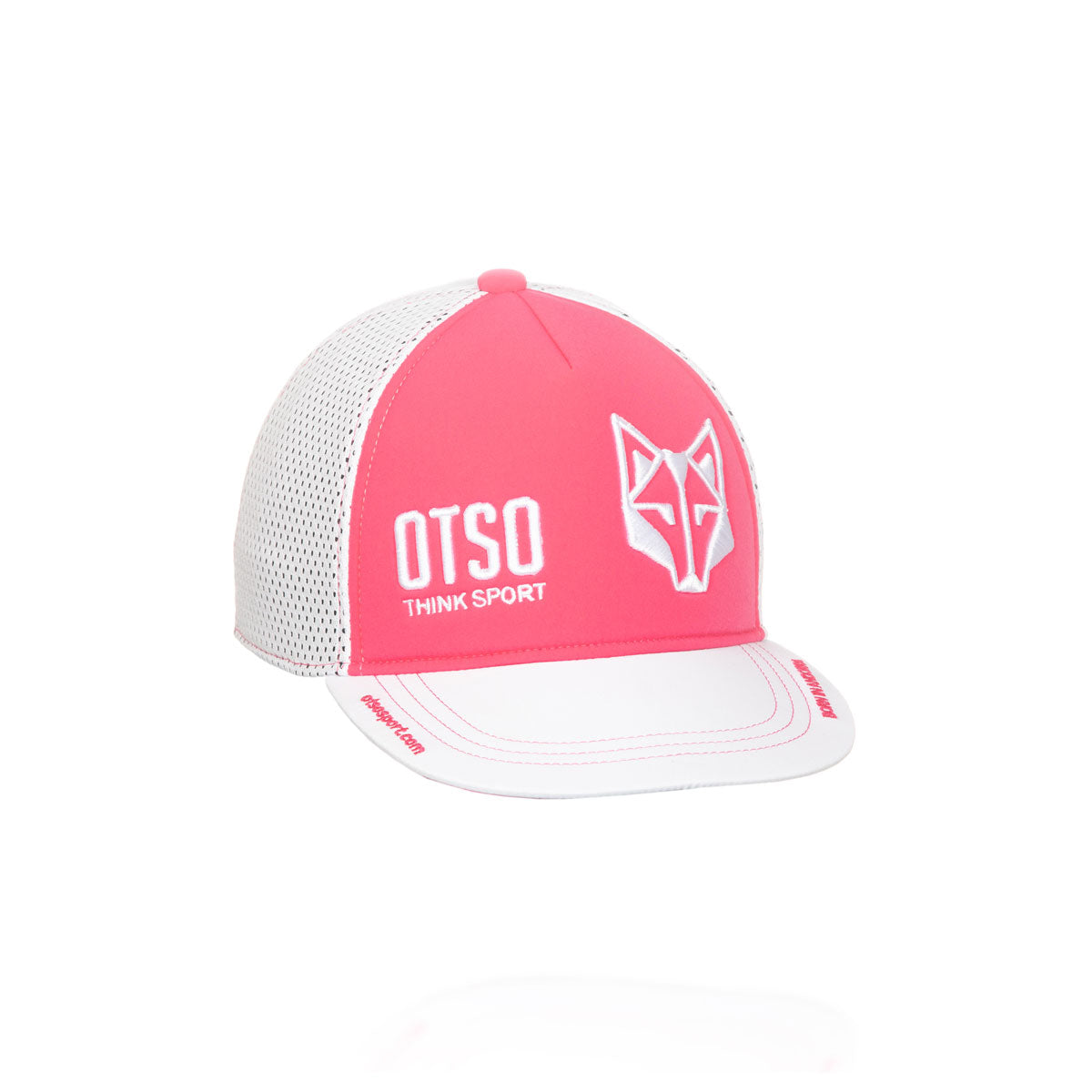 Boné snapback - Rosa Fluorescente & Branco