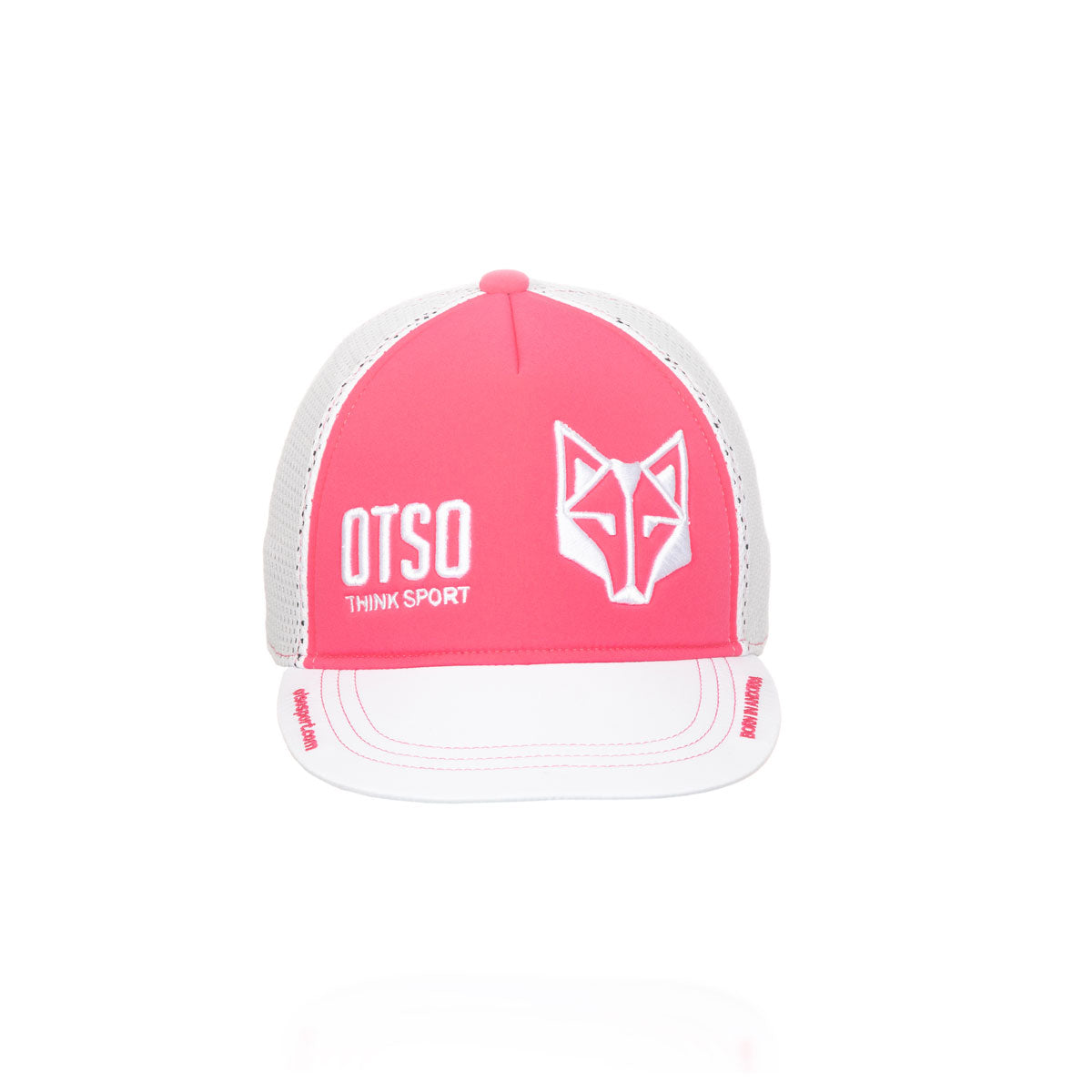 Boné snapback - Rosa Fluorescente & Branco