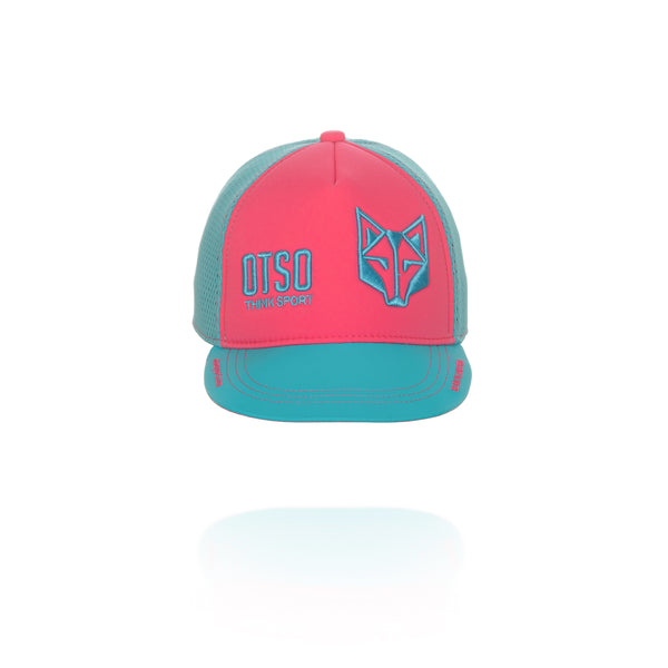 Snapback Cap - Fluo Pink & Light Blue