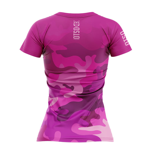 Short Sleeve T-Shirt Women - Camo Pink